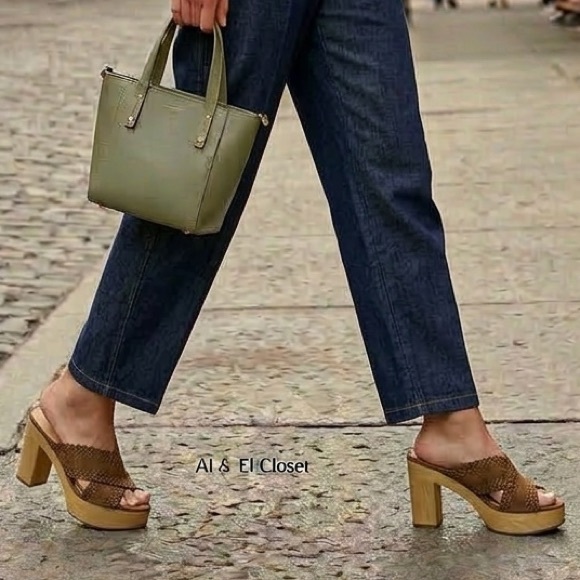 Veronica Beard Shoes - Veronica Beard Gaynor Platform Mules 10 Brown Suede Laser Cut Wooden Heel NWB